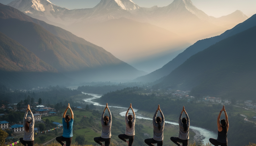 Yoga in Mountains